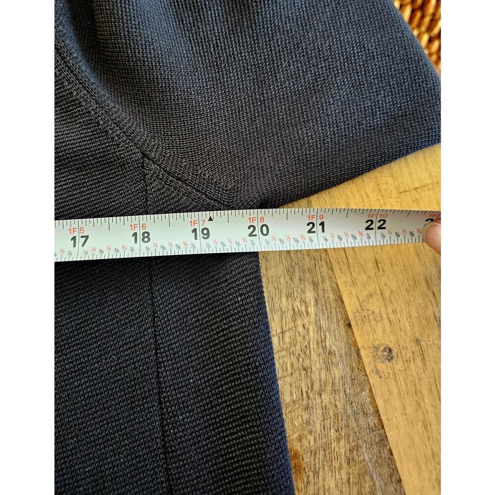 Eileen Fisher Silk Blend Open Front Ribbed Cardigan Women's Size S Black - Picture 2 of 9